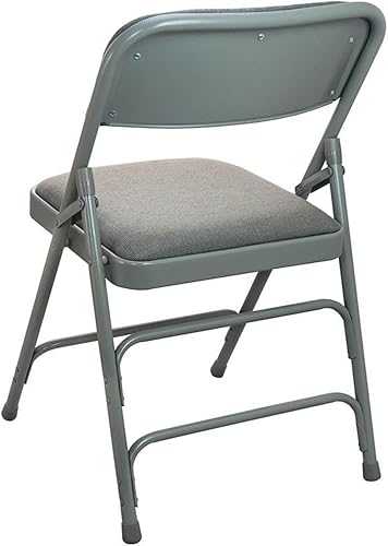 Miniatura 3 de Flash Furniture Advantage Silla plegable acolchada 1 asiento, tela grismetal gris