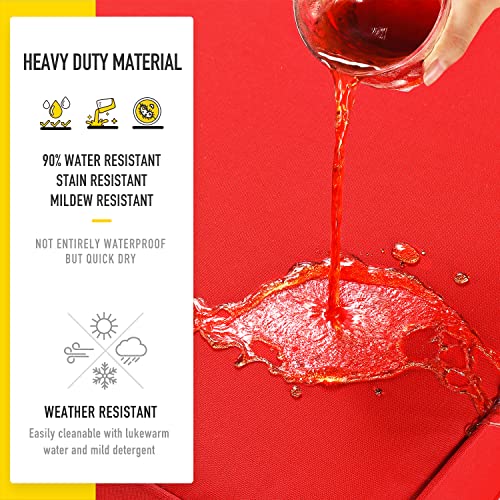 Sunrox Fadeshield Outdoor Cushion Covers Replacement 24X24X4 Inch, Set Of 2, Water-, Stain-, Uv Fade Resistant Patio Furniture Slipcovers, Durable Chair Seat Cushion Cover With Windproof Ties #TOP1