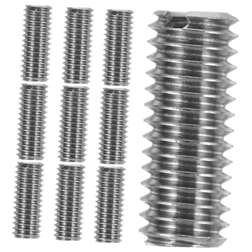 HOLIDYOYO 10pcs Stainless Steel Threaded Nut Inserts Metal Nut Sleeve for Furniture Threaded Transfer Sleeve Thread Insert Furniture