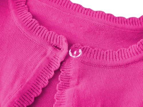 Image of Girls Bolero Cardigan Sweater Toddler Kids Long Sleeve Button Knit Shrug Cropped Cover Up Jacket Tops