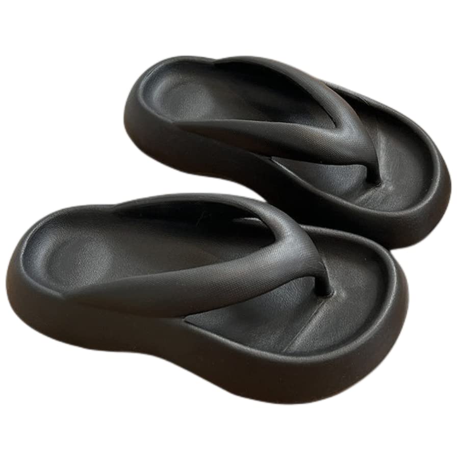 Unisex Adult Cloud Flip Flops Ladies Yoga Mat Walking Thong Sandals Non-Slip Soft Thick Sole Indoor and Outdoor Slides