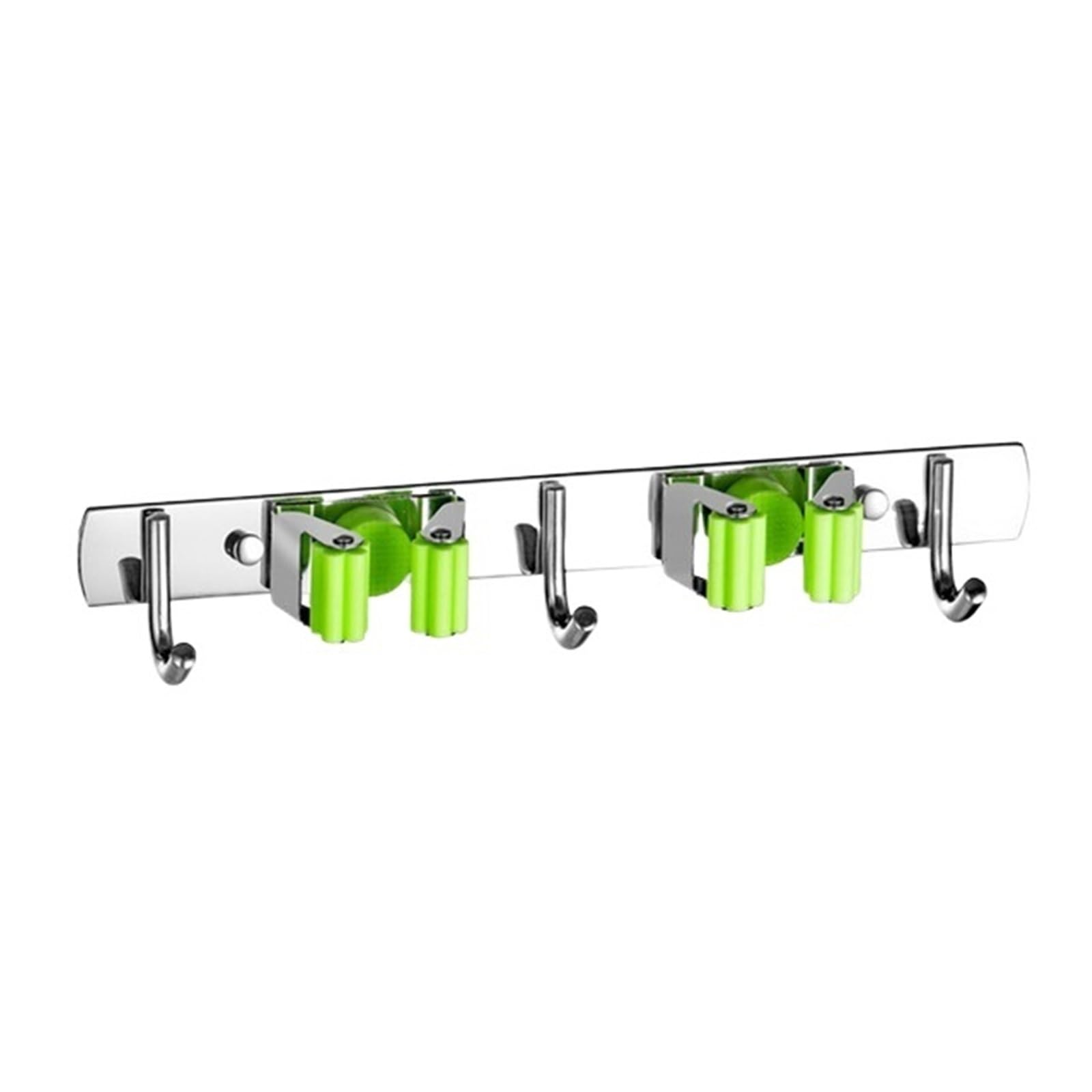 Porta Scope Parete Supporti for organizer for mocio Gancio in acciaio inossidabile Accessori for l'organizzazione del bagno della cucina per cucina(Green 2)