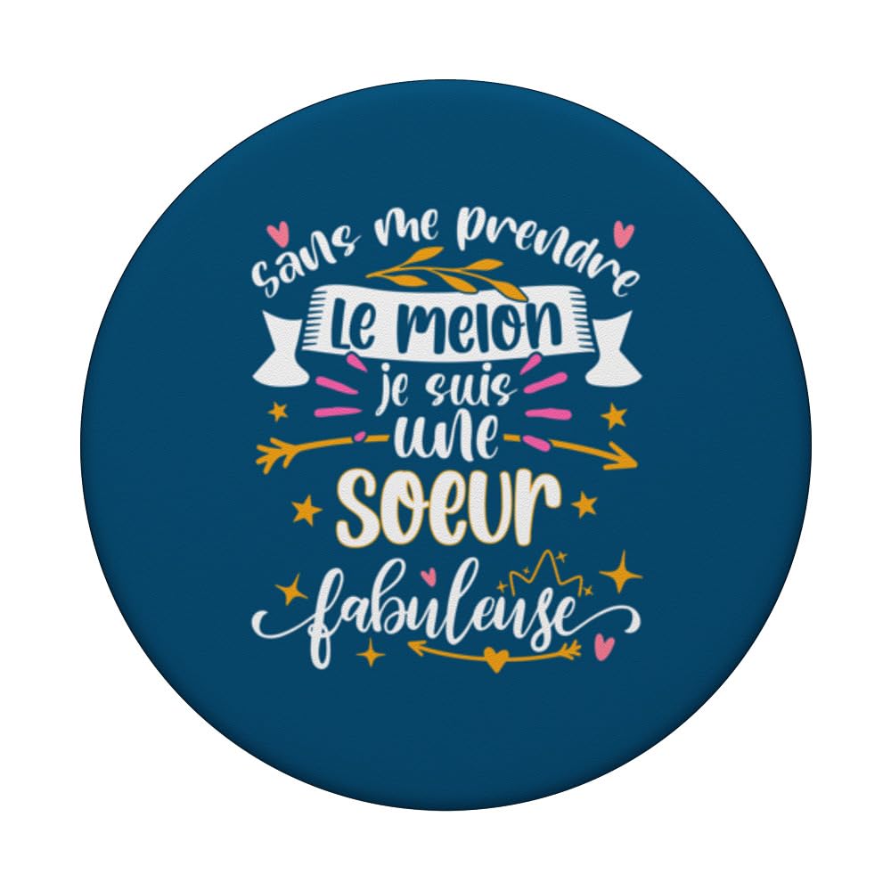 Une Soeur Fabuleuse Femme Naissance Anniversaire Sa Soeur PopSockets Swappable PopGrip, Black - Image 3