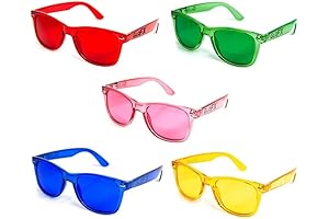 Color Therapy Glasses 5 Pack: Light Therapy Glasses for Chromotherapy