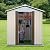 Ball & Cast 5x3 FT Outdoor Storage Shed, Metal Sheds with Punched Vents and Sliding Door, Waterproof Garden Tool Shed with Aluminum Frames and Sloped Roof for Backyard Patio,Cream White