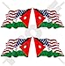 Lot de 4 autocollants en vinyle pour pare-chocs Motif drapeau américain et jordanien 50 mm (gauche et droite)