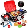 51vuv75arul - Interactive Kids BBQ Grill Playset with Smoke, Sound & Light Effects - Perfect Toy for Boys & Girls Ages 2-6 | Ideal Birthday & Easter Gift - Kids play food grill