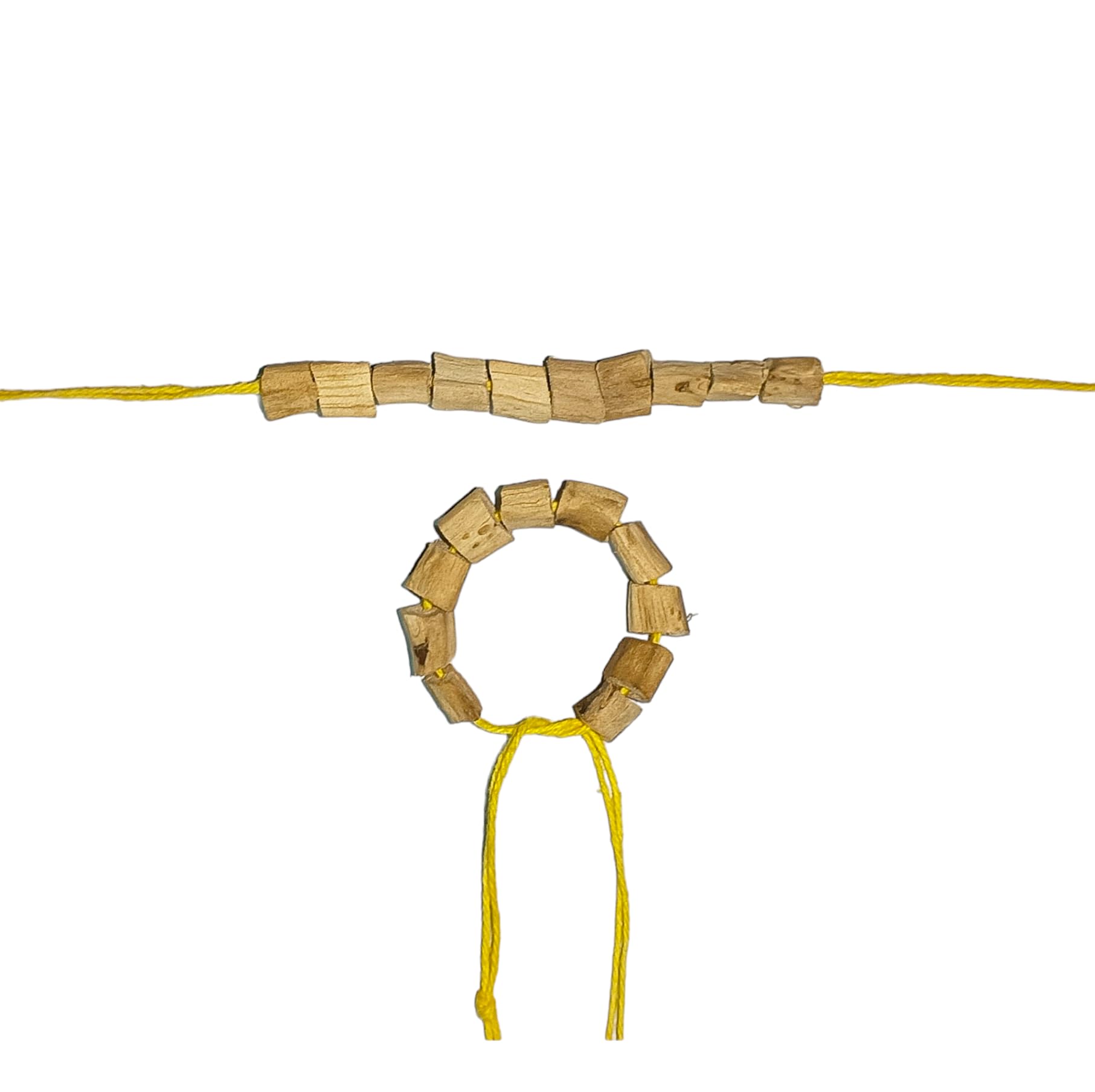 Dried Sweet Flag Pieces Band - 75 mm Length (Pack of 4) - Acorus Calamus Root Traditional Chain - Vasambu Kayiru - Unisex - Herbs Garlands - Vacha Root - Vayambu-image-4