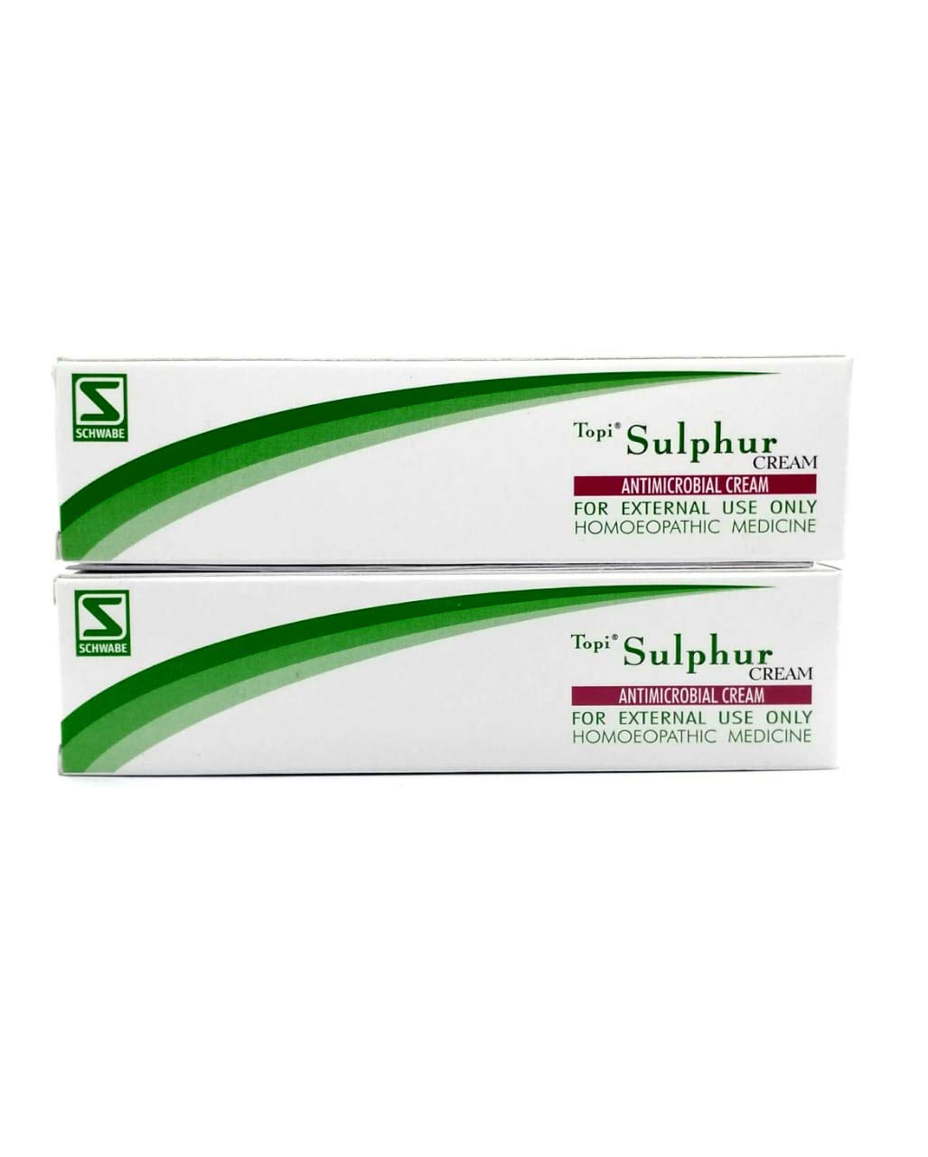 Dr.Willmar Schwabe India Topi Sulphur Cream (Pack of 2 x 25g each) - Homeopathic Ointment as Anti-microbial