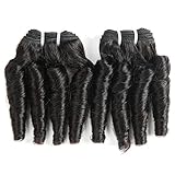 Molefi Brazilian Virgin Funmi Hair Bundles Spiral Curl Hair Bundles Short Curly Weave 9A Unprocessed Brazilian Human Hair Extensions 100g/pc Natural Color (10 10inch 100g/pc)