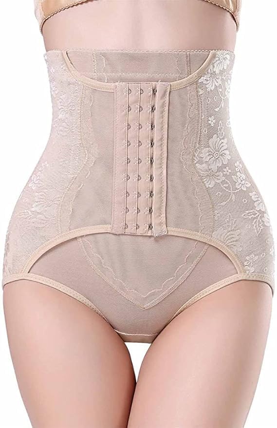 Women's Waist Shaper Tummy Control Shapewear Panty with Belt for Postpartum Recovery/Gym/Workout/Tummy Tucker Shaper for Women, Breathable Creamy White-image-4