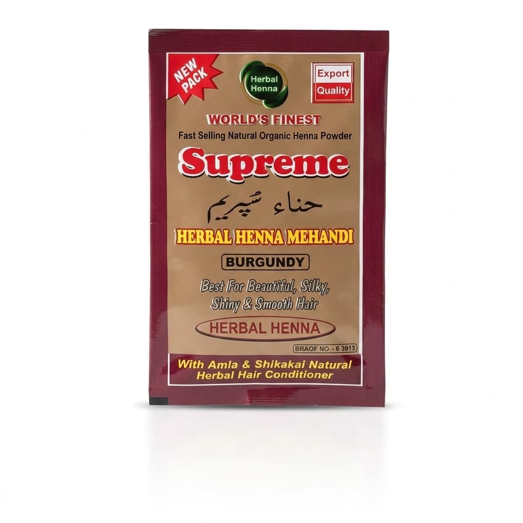 Herbal Henna Hair Colour Powder, Burgundy, Enriched with Henna, Amla & Shikakai for Vibrant Hair Colour, Smooth & Shiny Hair, Suitable for Men & Women, 150g-image-19