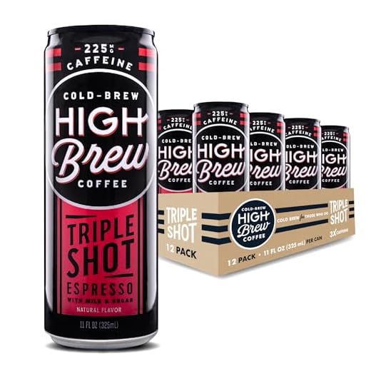 High Brew Coffee, Cold Brew, Espresso Triple Shot, 11 Fl Oz Can (Pack of 12)