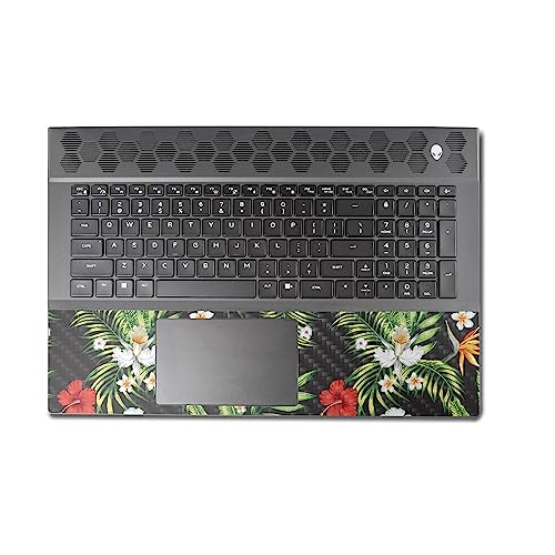 Image of MightySkins Carbon Fiber Skin Compatible With Alienware M18 R1 (2023) Full Wrap Kit - Dark Hibiscus | Protective, Durable Textured Carbon Fiber Finish | Easy To Apply & Change Styles | Made in the USA