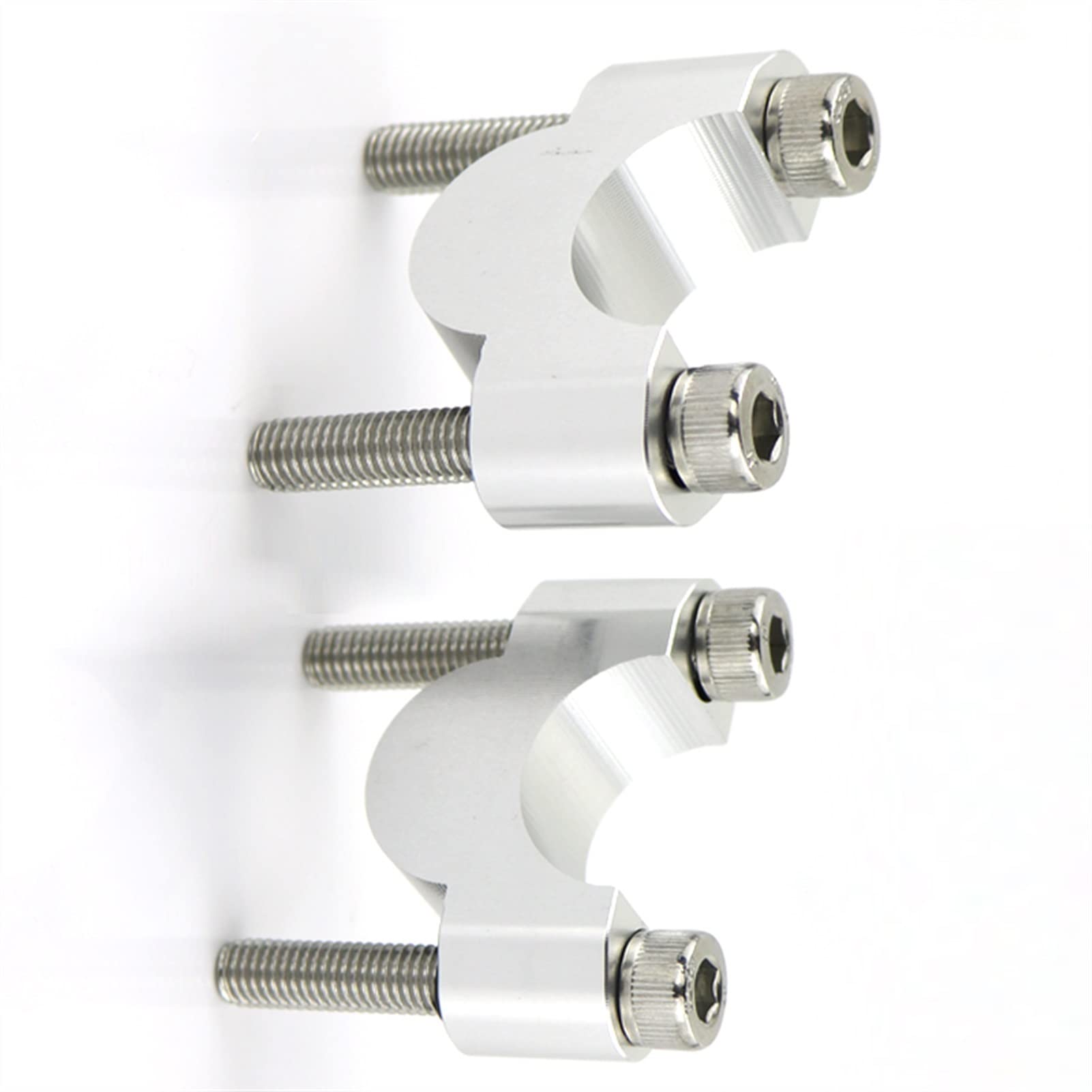 Pinces De Guidon Moto Universelles 22mm - Rehaussement 30mm Et Recul 20mm - Alliage Aluminium CNC Noir - Pour Plus De Confort