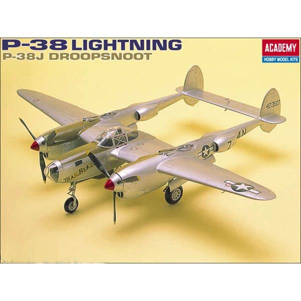 Academy 12282 P38 Lightning Plastic Model Kit, 1/48 Scale Scale