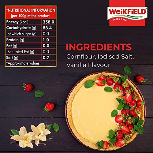 Image of Weikfield Custard Powder, Vanilla Flavour, 500g Carton (Pack of 2)