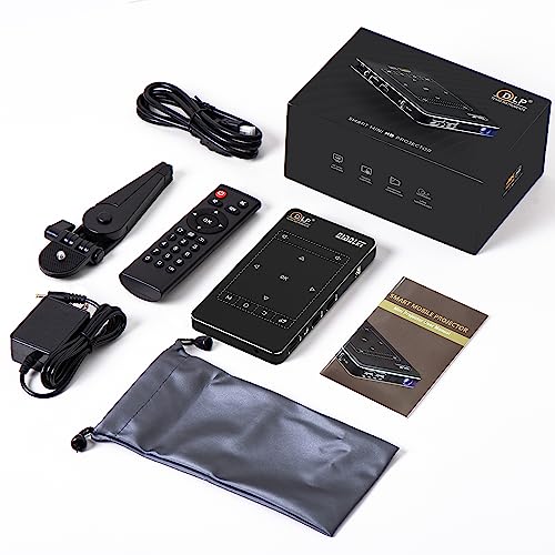Feichen Mini Portable Projector With Wifi And Bluetooth, 4K Ultra Hd Dlp Pocket Movie Proyector, 1080P Hdmi Smart Projector For Home Theater, Stereo Speakers And Remote Control Movie Projector #TOP6
