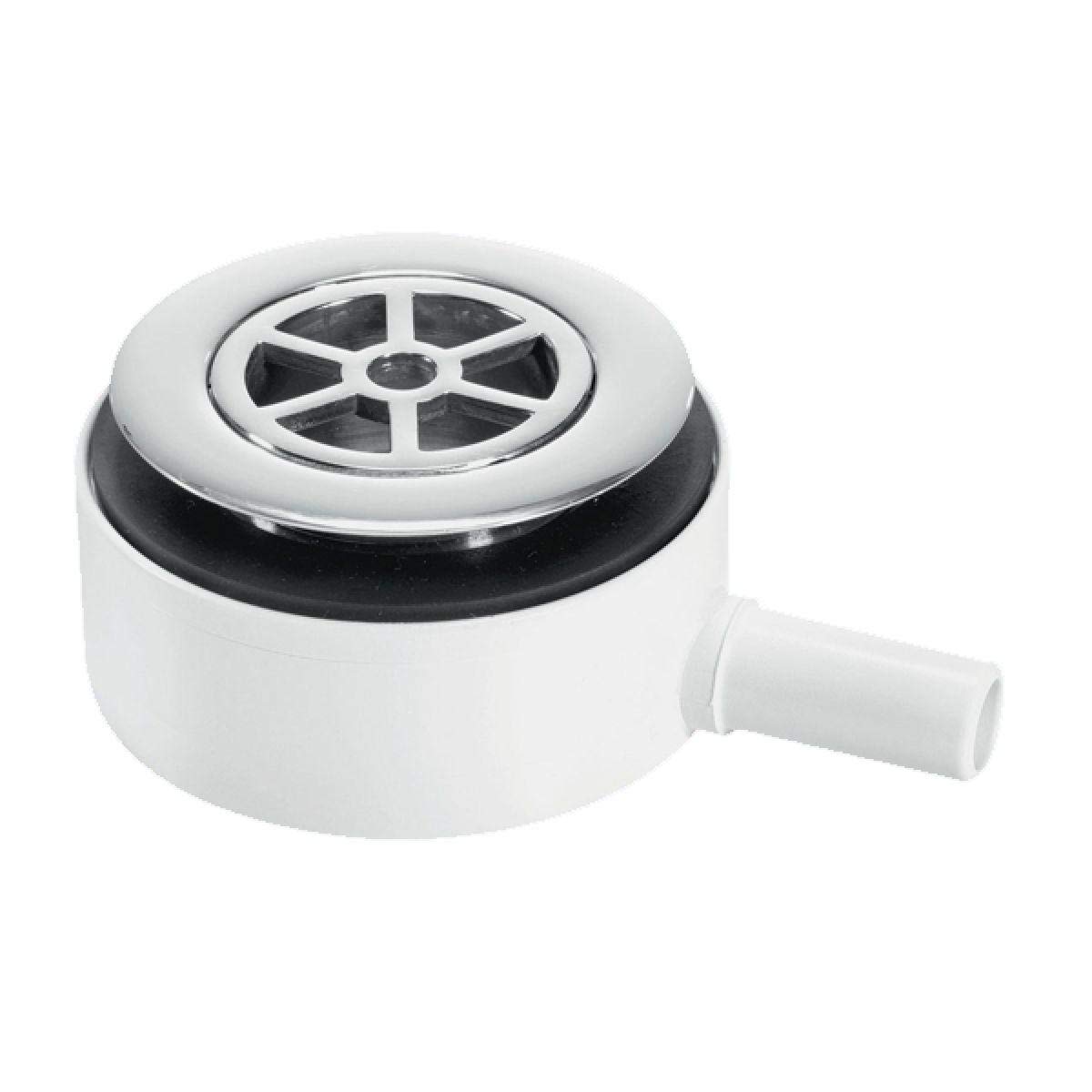 McAlpine UPSW-2 Pumped Shower Waste Outlet: 70mm Chrome Plated Brass Flange