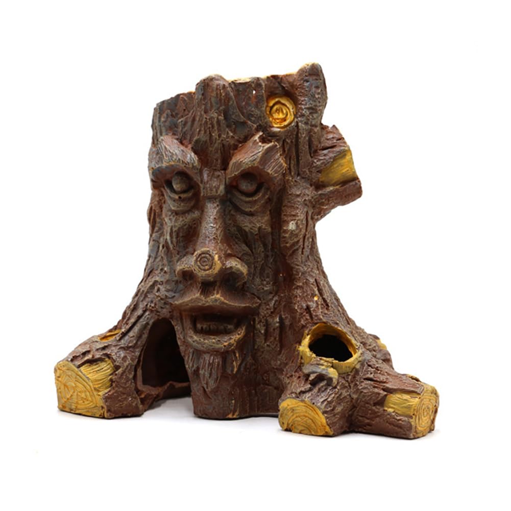 JXCBXJ Decoración de Tronco de árbol de pecera, decoración de Acuario de Tronco de árbol Hueco, decoración de pecera, escondite de Cueva para Peces camarones, para Peces pequeños, camarones, lagartos