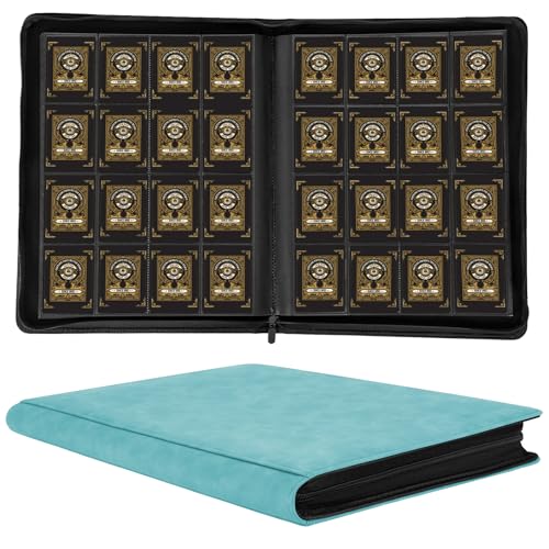 1000+ Pockets Trading Card Binder, 16 Pockets Trading Card Binder Ringless Side Loading Trading Card Album Folder for TCG,MTG,Sports Cards(Light green) -  Fonwill, TM10006-6