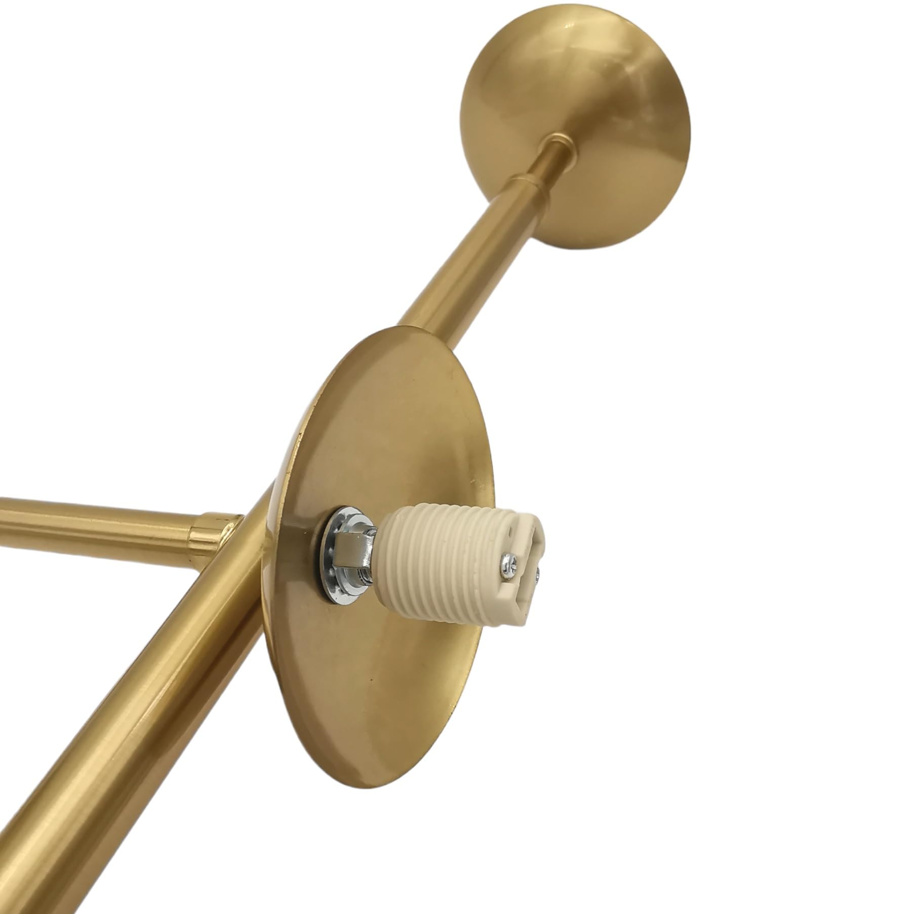 Lampadario a sospensione Applique Oro con sfere bolle bianche design moderno minimal (6 Sfere)