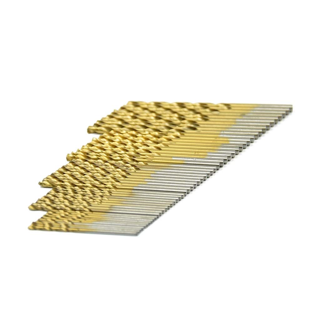Wiertło spiralne, szybka wymiana 50 szt. Zestaw wierteł spiralnych HSS Wiertło pistoletowe pokryte tytanem Wiertło do drewna Metalowe wiertło 1,0/1,5/2,0/2,5/3,0 mm (kolor: 50 szt. Wiertło) (50 szt.