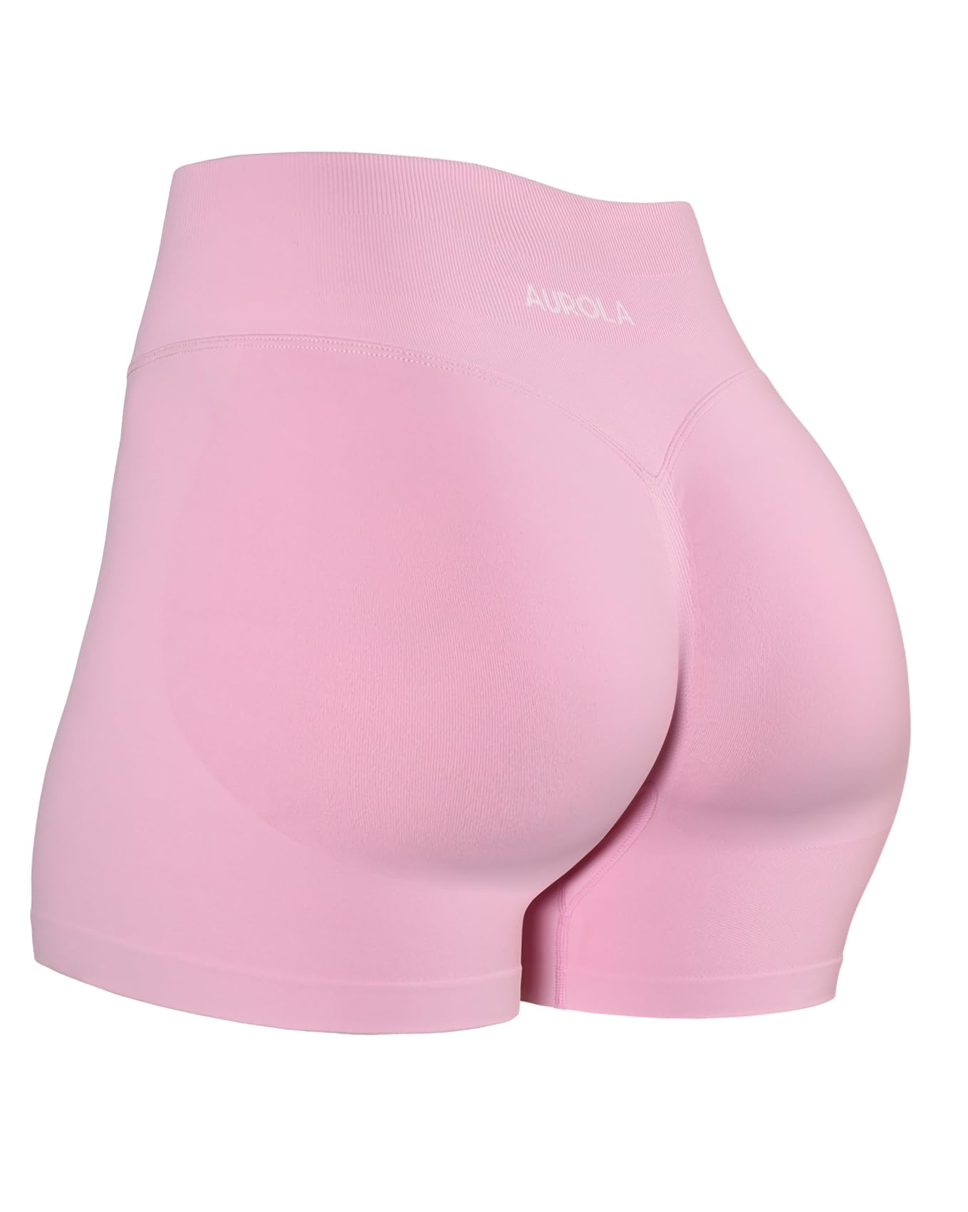 Influence Workout Shorts for Women,2.5 3.5 4.5 5.5 6.5 No Roll Up Squat Proof Scrunch Seamless Compression Gym Short, Sweet Pink, Small-image-24