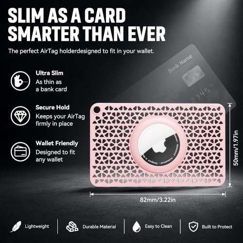 Image of Compatible with Apple AirTag (1st & 2nd) for Airtag Wallet Holder 2 Pack