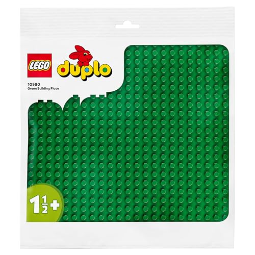 LEGO Duplo Base de Construcción Verde, Placa Tablero de Construcción y Expansión para Niños Pequeños, Regalo para Niños y Niñas de 1 Año y Medio o Más 10980