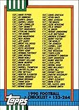 1990 Topps #498 Checklist 133-264 NFL Football Card NM-MT