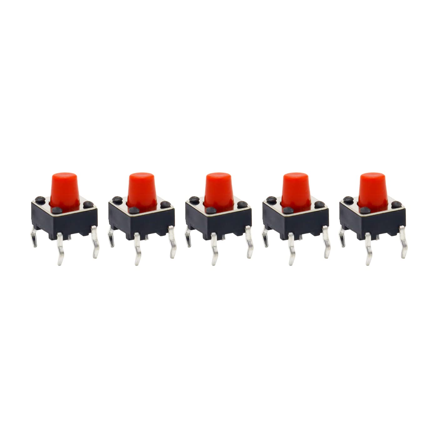 Electronic Spices 6 X 6 X 6mm Red Color Tactile Momentary Push Button Horn Types Switch Pack of 20pcs (B0B9Y3N684) Amazon Price History, Amazon Price Tracker