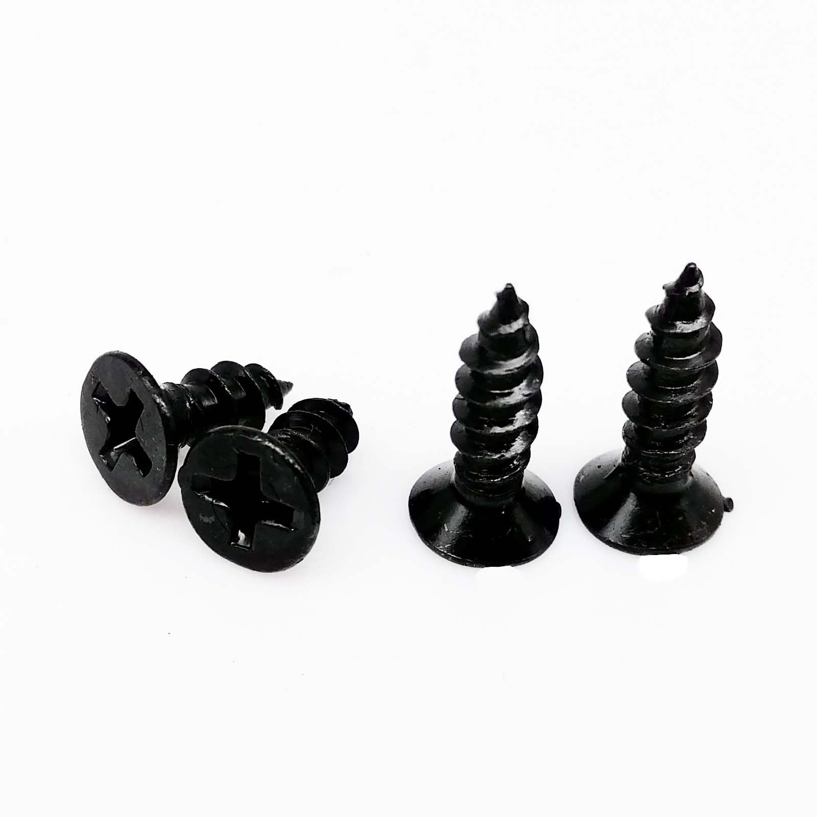 Tornillo autorroscante 50/100 piezas M1 M1.2 M1.4 M1.7 M2 M2.6 M3 M4 de acero negro mini micro cruz Phillips plana avellanada cabeza avellanada autorroscante para madera (30 mm, 100 piezas M3)