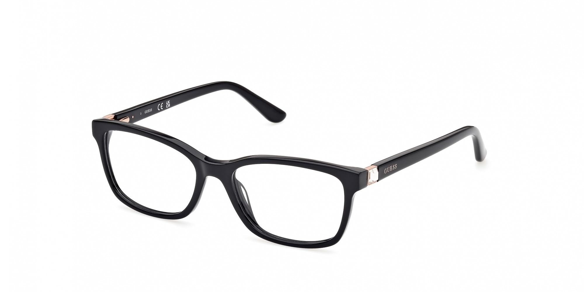 Guess Women's Black Woman Gu50196 001 Optical Frames Acetate Squared Normal