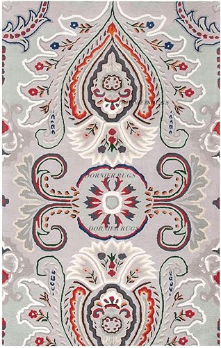 Image of 5x7 Ft Woolen Area Rug - Thick Traditional Hand-Tufted Carpet for Modern Bedrooms & Living Spaces