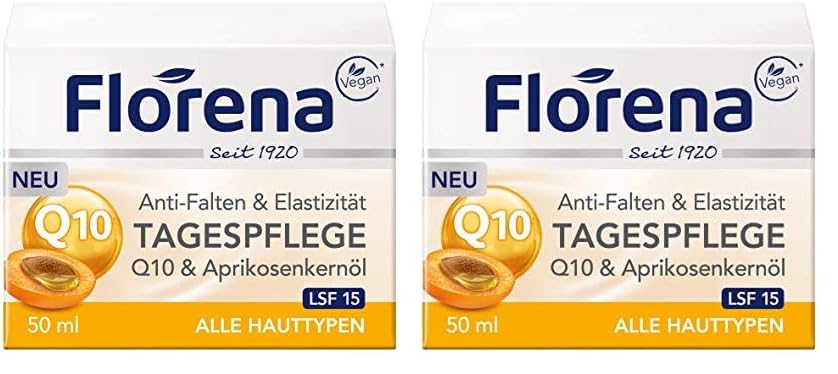 Florena Anti Falten Tagescreme Q10, 2er Pack (1 x 50 ml)