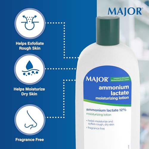 Image of Major Ammonium Lactate 12% Moisturizing Lotion - Lactic Acid Lotion - Helps Moisturize and Soften Rough, Dry Skin - Daily Body Lotion - Fragrance-Free - 14 Oz (2 Pack)