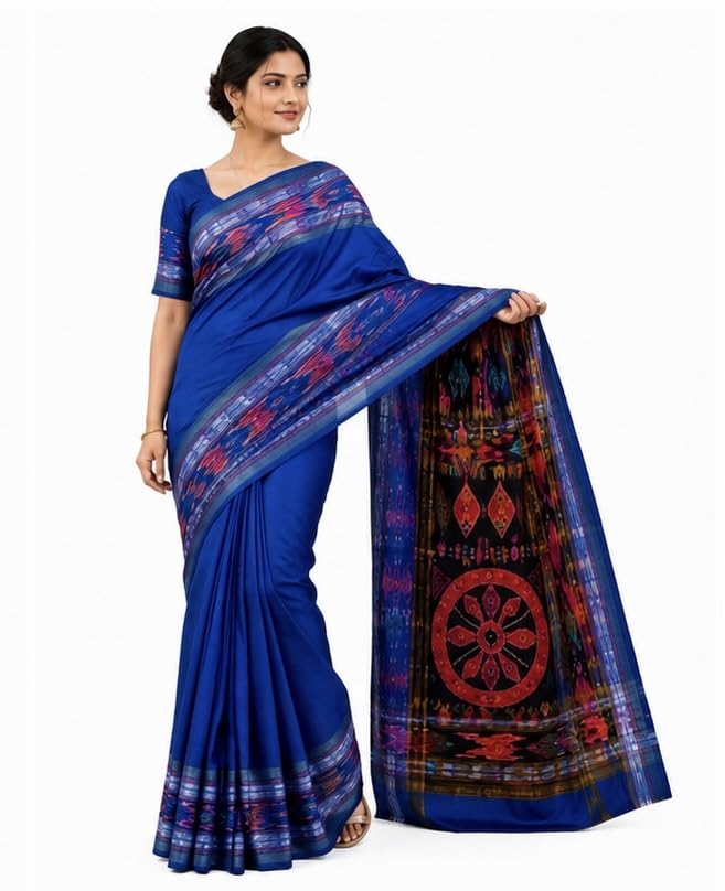 HOUSE OF ADVITA sambalpuri silk saree in raw silk – image 3