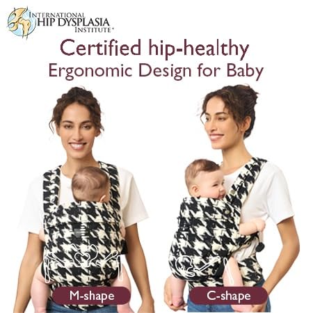 Image of Momcozy Baby Carrier - Ergonomic, Cozy and Lightweight Carrier for 7-45lbs, Effortless to Put On, Ideal for Hands-Free Parenting, Enhanced Lumbar Support, Purehug for Infant to Toddler, Houndstooth