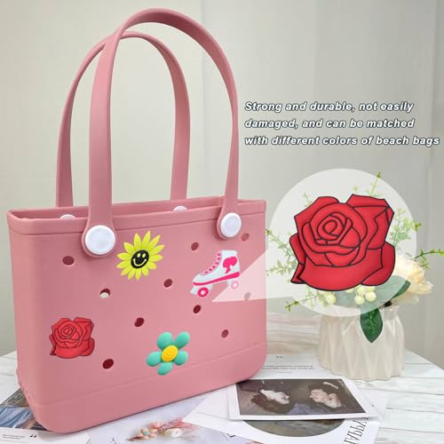 Image of Lckaey Rubber Beach Bag Accessories-PVC Rubber Totes organizer Sport Charms- for Purse Bogg Inserts