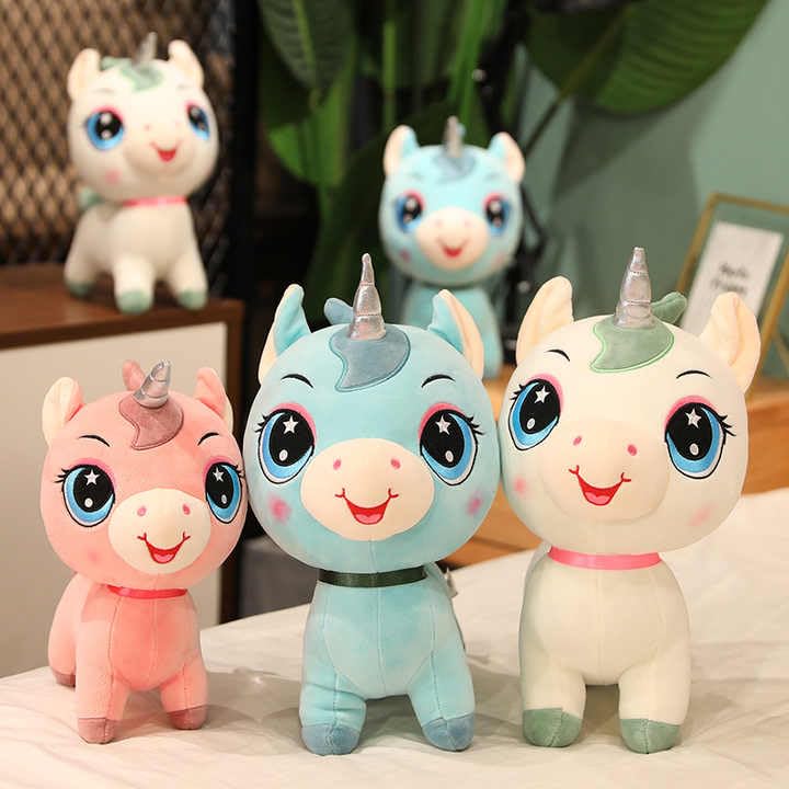 Image of Gifts for Kids Pony Rainbow Large Animal Kids Teddy Bear - Soft Toys for Birthday Women, Wife, Girlfriend, Best Friend Baby Boys Best Valentine Gift 25 cm
