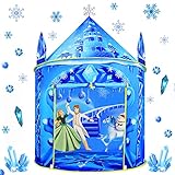 RUNNUT Frozen Princess Tent with Magic Set, Frozen Toys for Girls, Ice Castle Tent for Indoor & Outdoor Play Tent, ASTM Certified Play Tent for Kids, 3 4 5 6 7 8 9 10 Girls Party Birthday Gifts