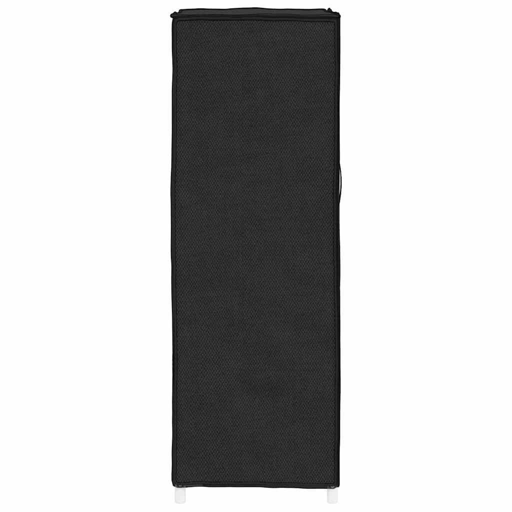 Zapatero de tela negra 60 x 28 x 90 cm – Zapatero con 5 niveles y protección contra el polvo – Organizador de zapatos para pasillo y pasillo de tela no tejida