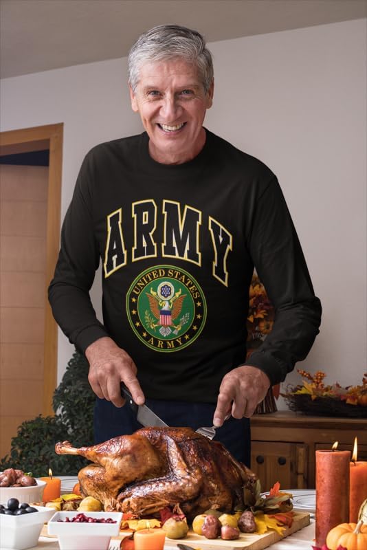 United States Army Long Sleeve T-Shirt Army Crest Patriotic Clothing - Image 3