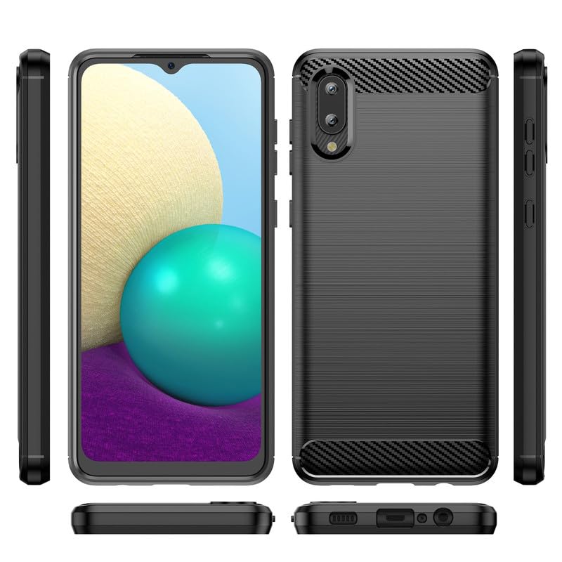 Image of Hybrid Carbon Fiber Back Case for Samsung Galaxy A02 / M02 (Black)