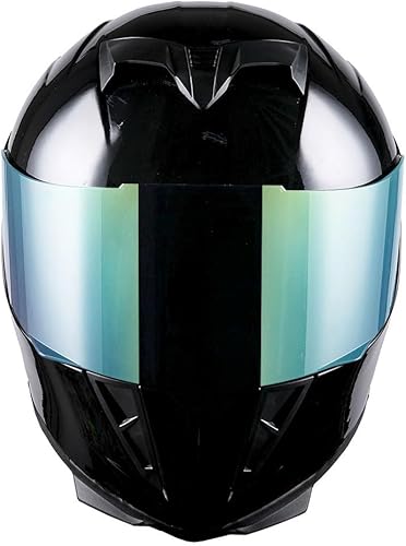Miniatura 3 de Casco integral para motocicleta 1Storm con diseño de cráneo rey en mate negro + una visera transparente extra HJK311