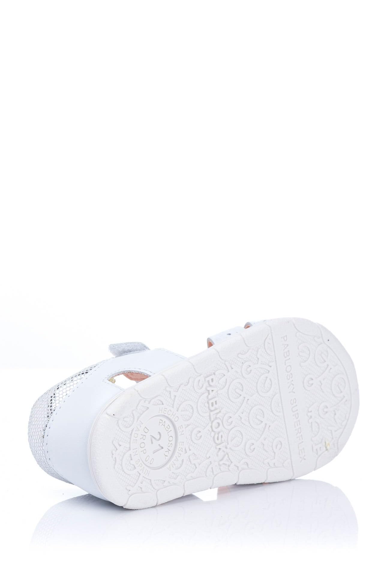 Pablosky Zig 067000, Sandali Bambina, Bianco, 27 EU Larga