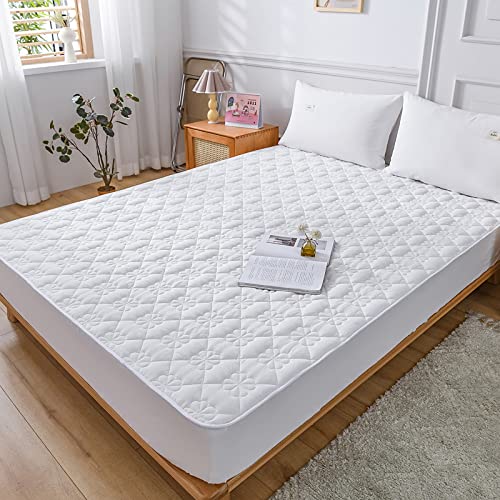 Generisch Matratzen-Bettschoner mit Spannrand | Auch für Boxspringbetten und Wasserbetten geeignet | Mikrofaser | 100% Polyester | Matratzenauflage, 200x220+25cm