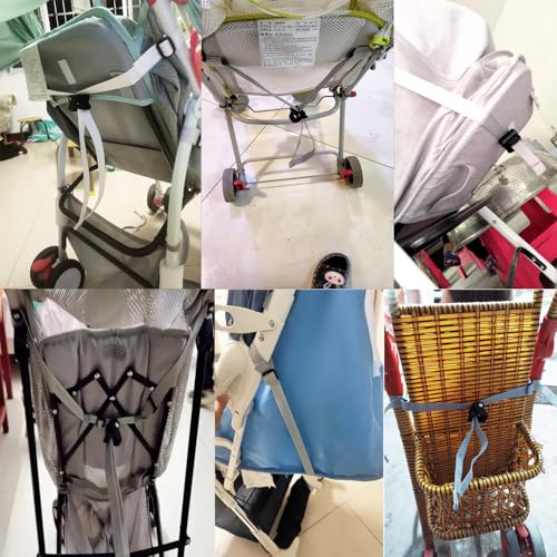 Image of Baby Stroller Seat Position Adjustment Strap with Spring Loaded Lock Buckle Nylon Backrest Support Tension Straps Adjuster for Travel Strollers Jogger Stroller Pram Stroller Pushchair