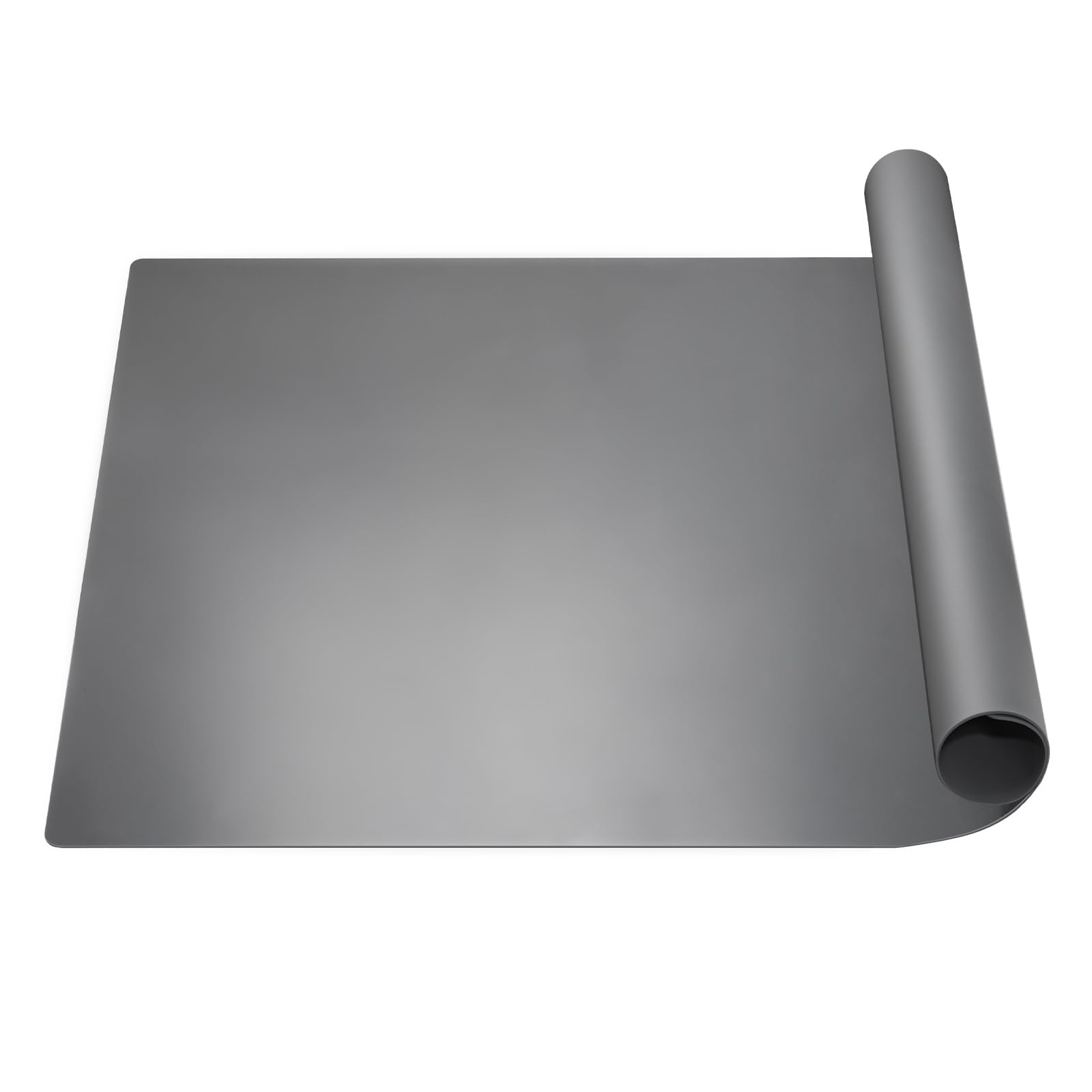 Large Heat Resistant Mat 60x40cm - 1.2mm Thick Food Grade Silicone Worktop Protector, Waterproof Non-Slip Silicone Mats & Non Stick Silicone Sheet for Baking, Crafts, Kitchen (Gray)